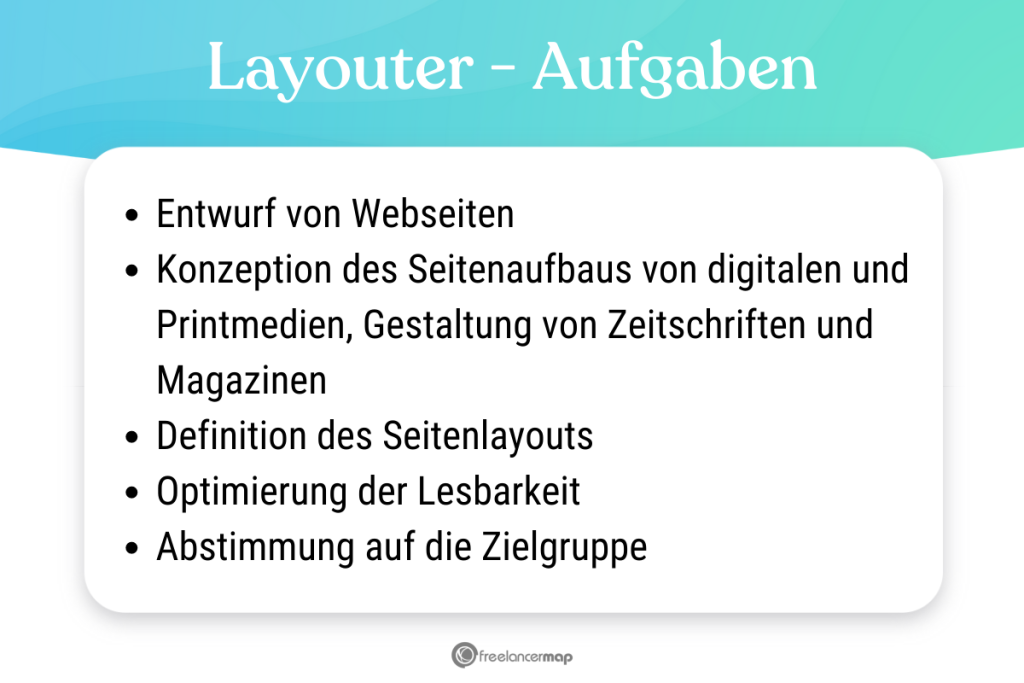 Diese Aufgaben fallen für einen Layouter an