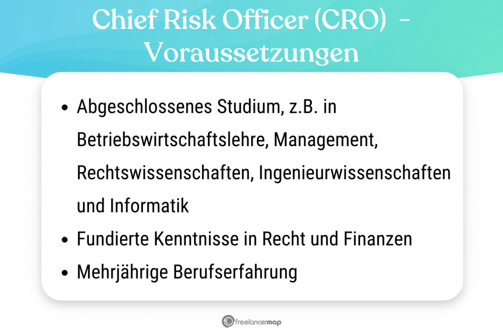Voraussetzungen, die für den Chief Risk Officer gelten