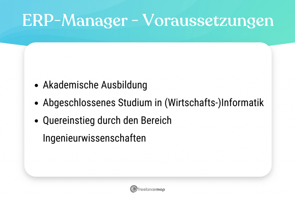 Voraussetzungen, die für den ERP-Manager gelten