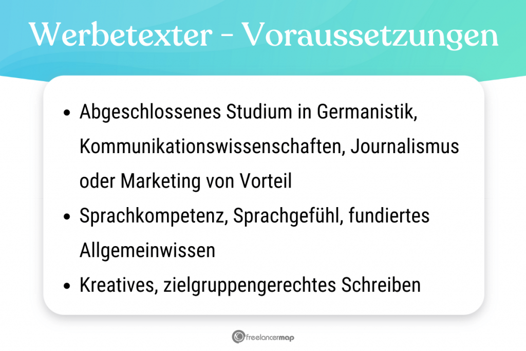 Voraussetzungen, die für den Werbetexter gelten