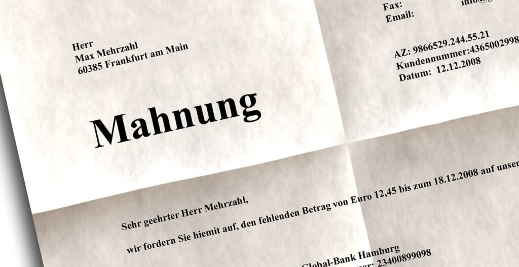 2. Mahnung Tipps und kostenlose Vorlage