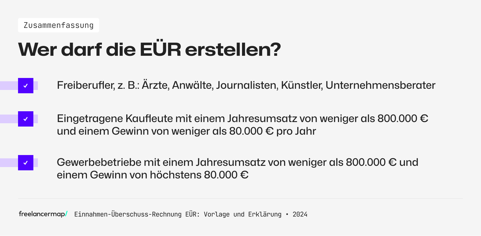 Freiberufler, Kaufleute und Gewerbebetriebe dürfen die EÜR erstellen